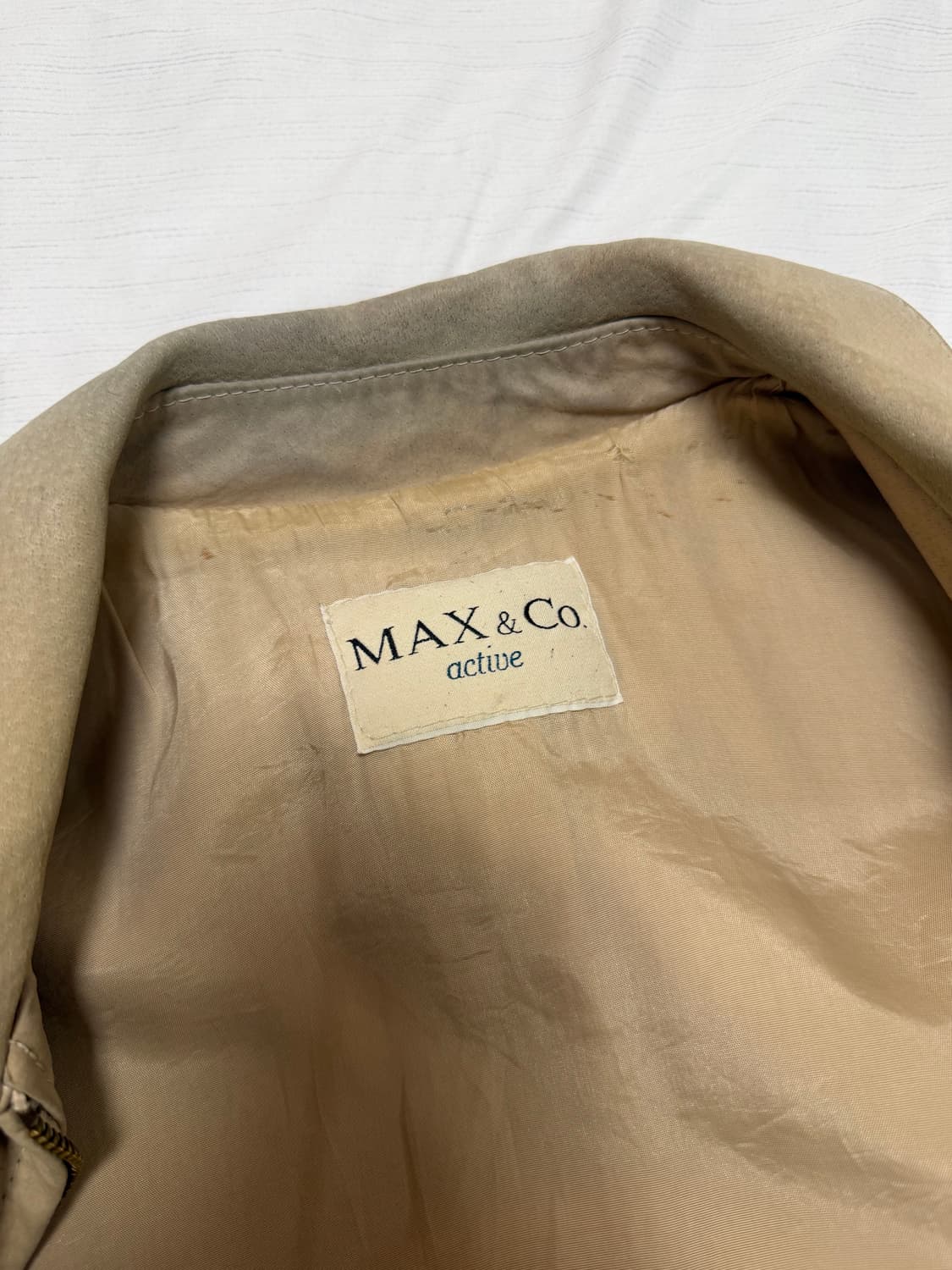 막스앤코 베이지 레더 자켓 상품이미지3