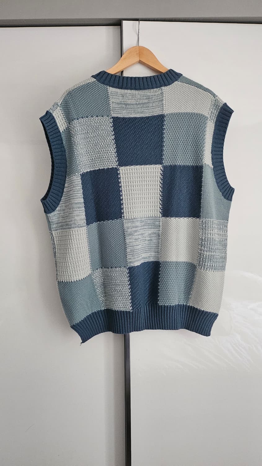 제네럴 아이디어 패치워크 니트조끼 M 상품이미지2