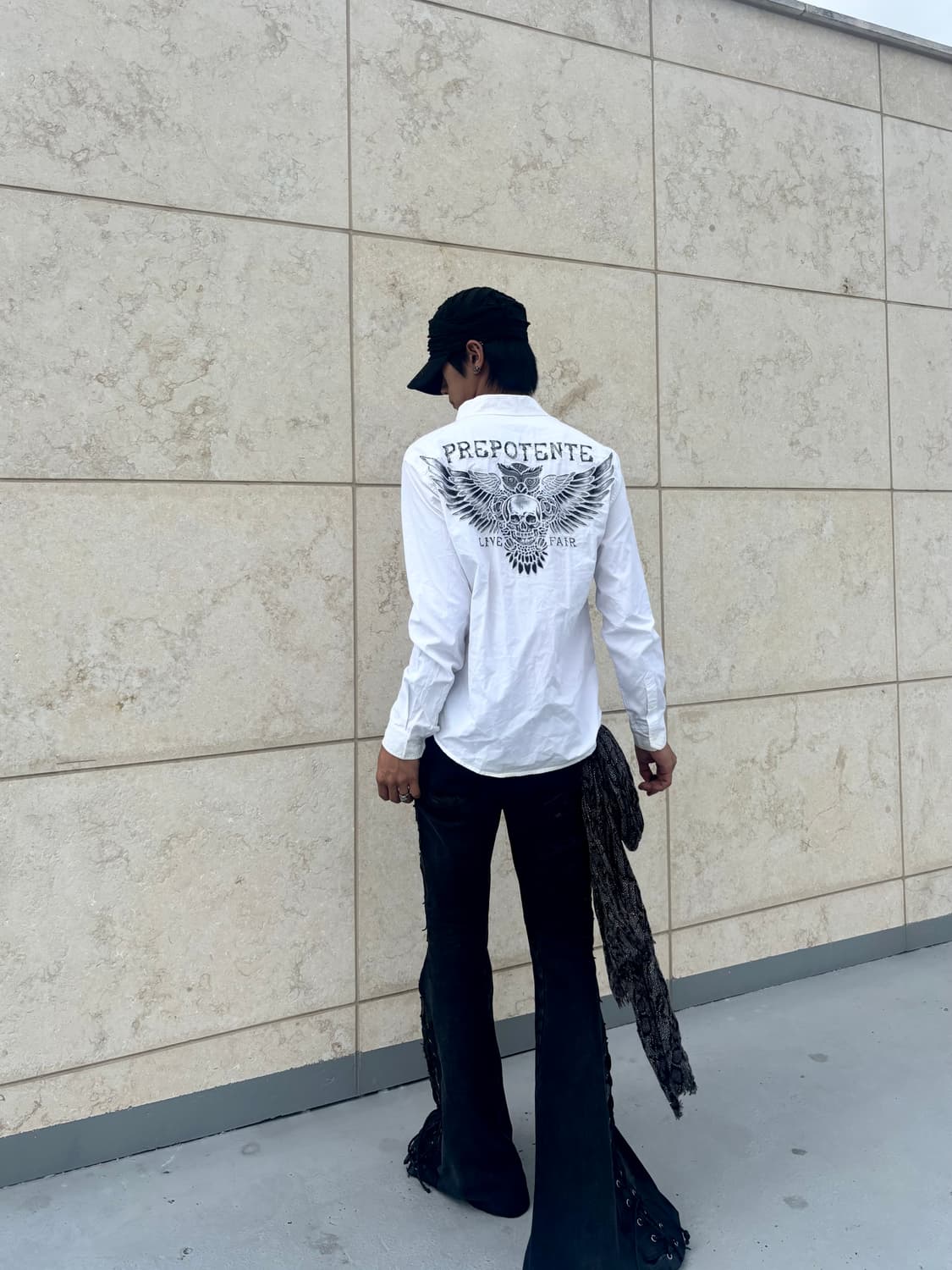 “Prepotente” Gothic Back Skull&Wings Pri 상품이미지3