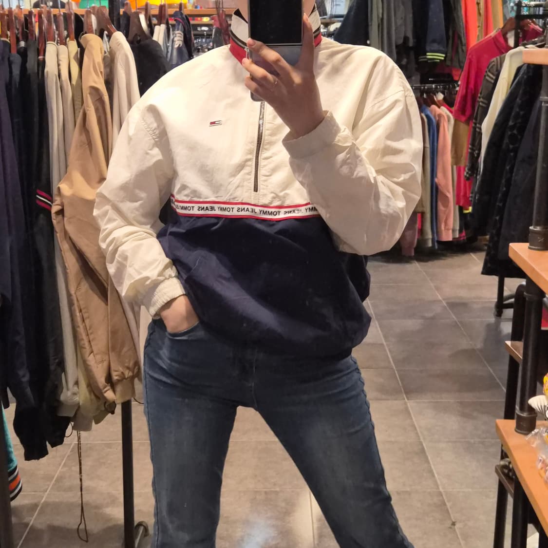 [NO.9] 타미진스 반집업 삼색 바람막이 상품이미지2