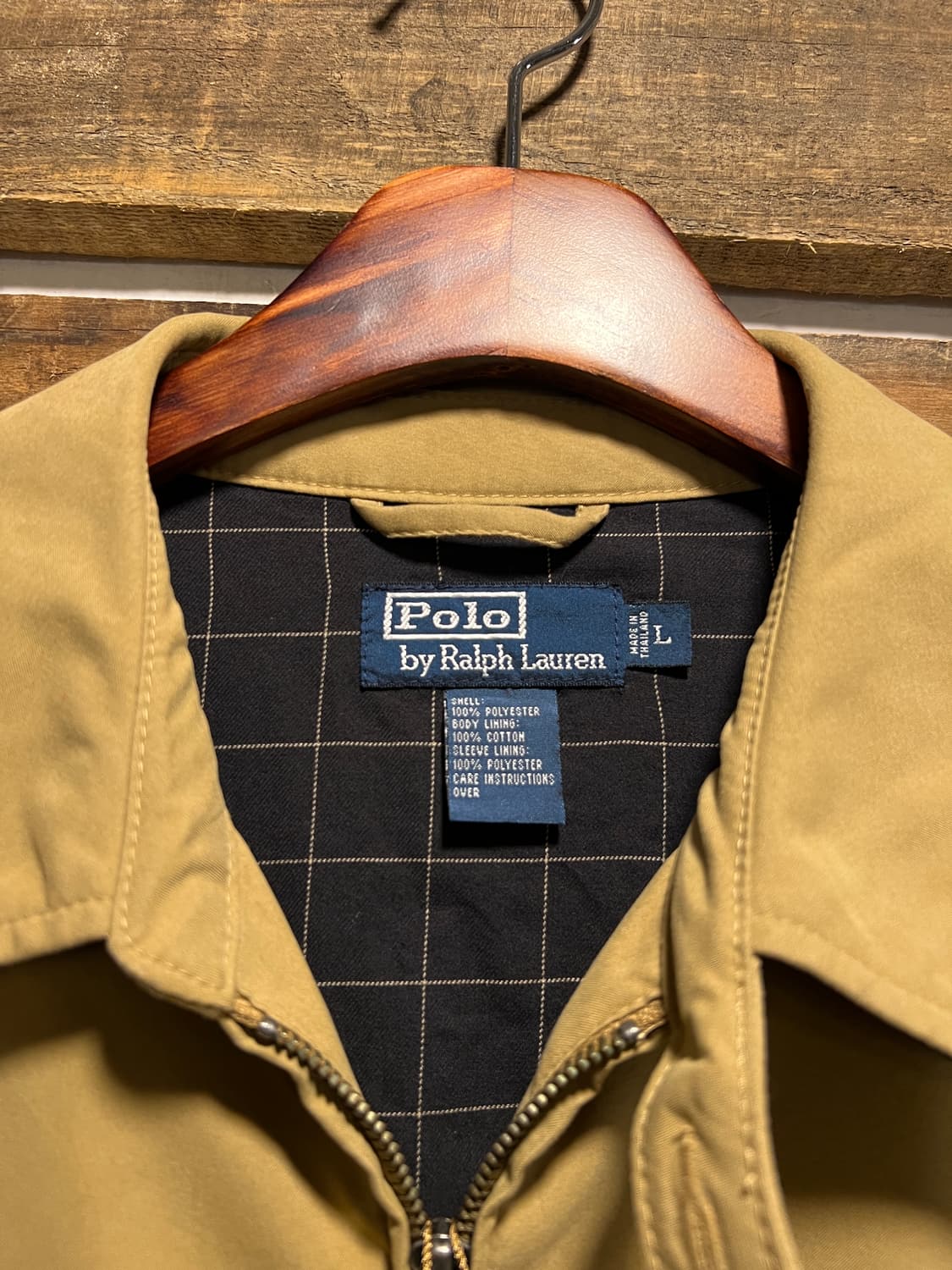 [L]폴로 랄프로렌 체크 라이닝 베이지 드리즐러 자켓 상품이미지2