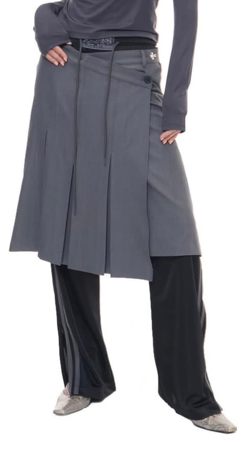 2000ARCHIVES DEPP SKIRT PANTS (CHARCOAL+ 상품이미지3
