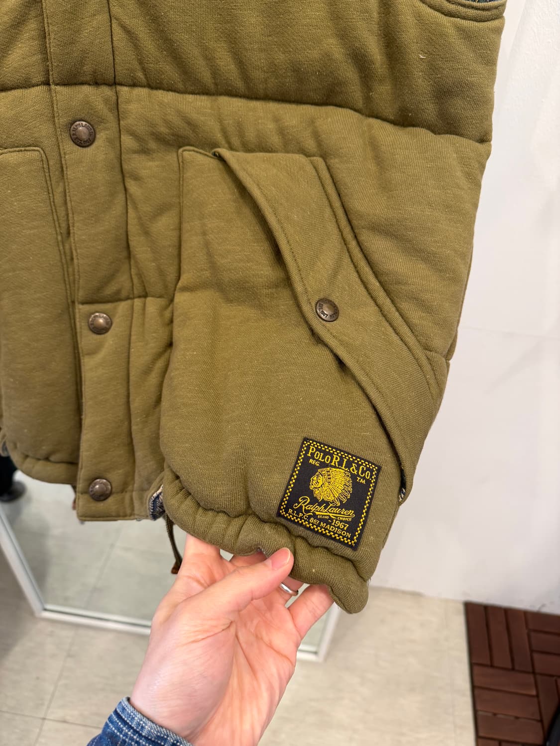 Polo ralph lauren 폴로 랄프로렌 레더 요크 후드 베스트 상품이미지9