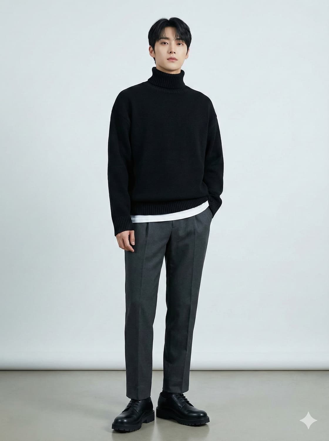 YSL 입생로랑 옴므 원턱 울 블렌드 슬랙스 상품이미지1