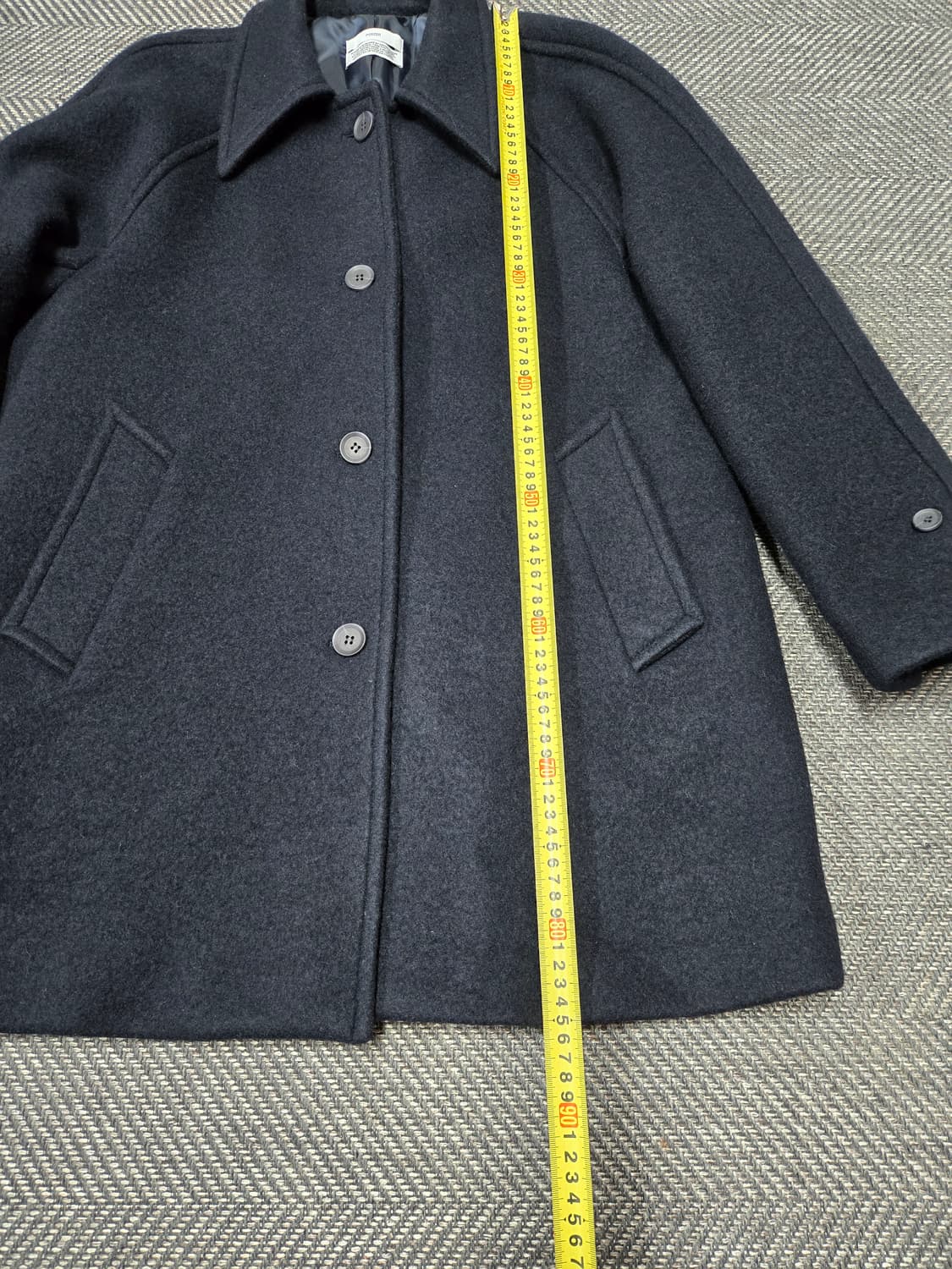 포저 POSZER 하프코트 울80%알파카 10%코트 네이비 상품이미지9