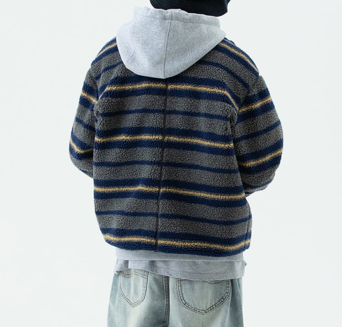 Lee 리 플리스 하이넥 집업 자켓 그레이 후리스 상품이미지3