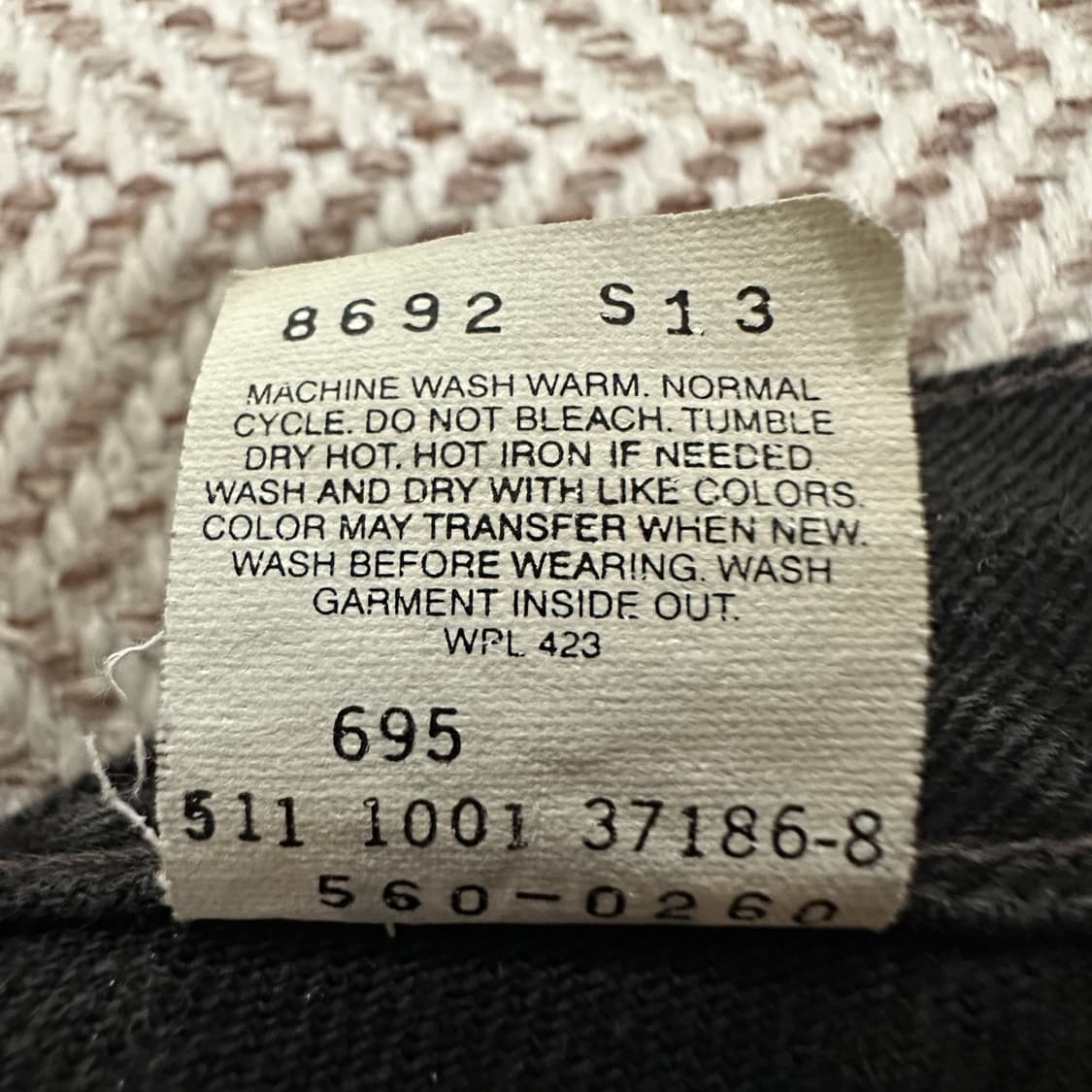 LEVI'S 560 00' usa loose fit black jeans 상품이미지5