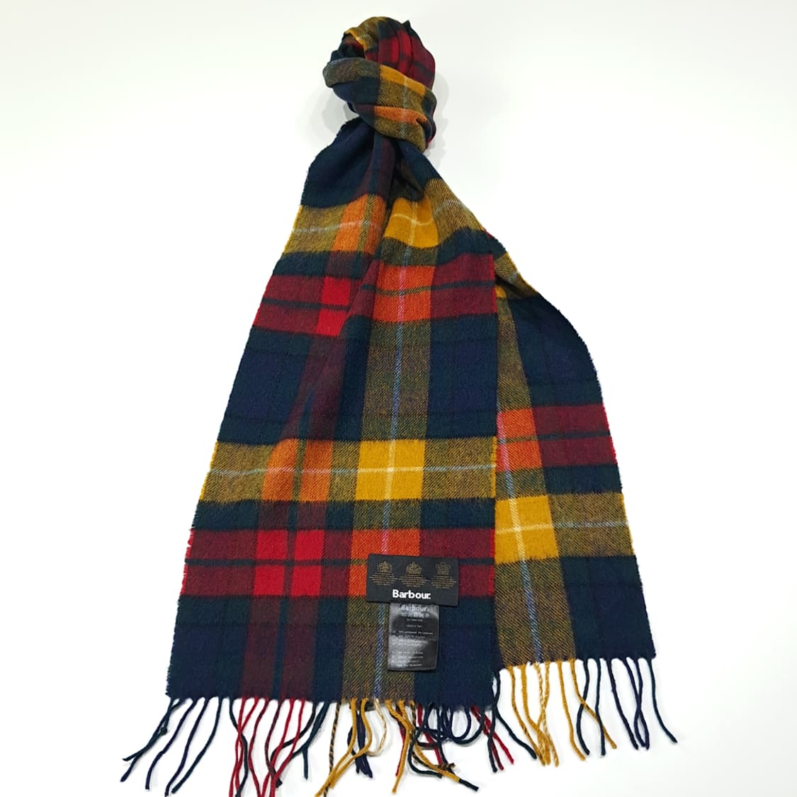 MX601 바버 램스울캐시미어 타탄체크 멀티 머플러 목도리 상품이미지2