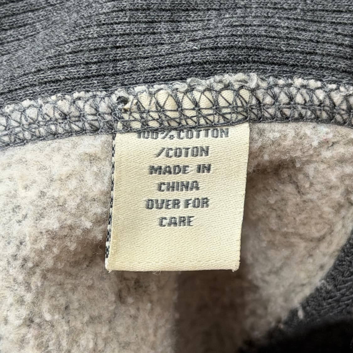 아베크롬비 데미지 디테일 Y2K 후드집업 자켓 그레이 S 상품이미지4