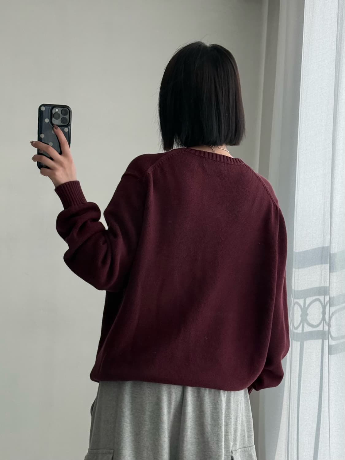 폴로 버건디 니트 상품이미지4