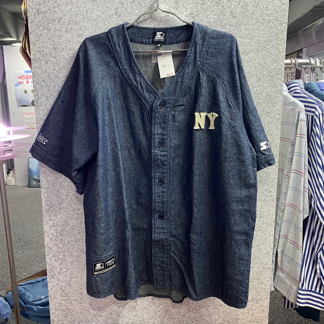 스타터 뉴욕양키스 데님 하프셔츠 B4662 상품이미지2