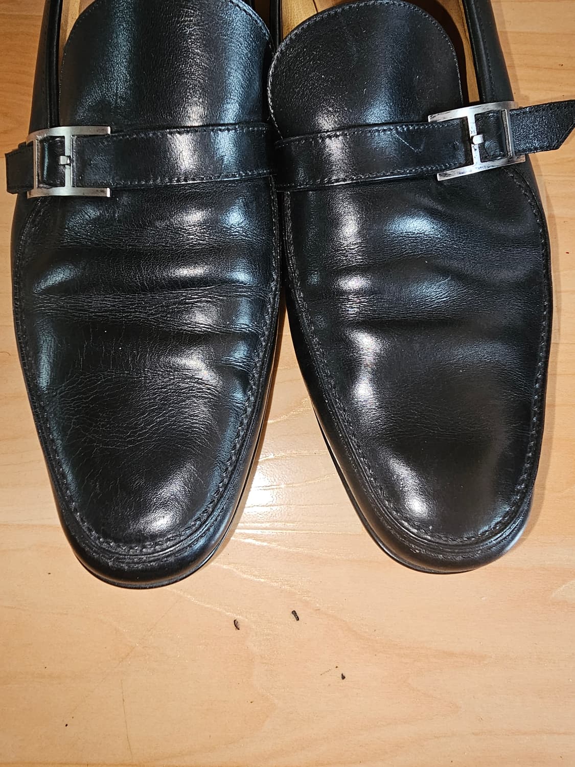 에르메스 블랙 가죽 남성 로퍼 구두 상품이미지5