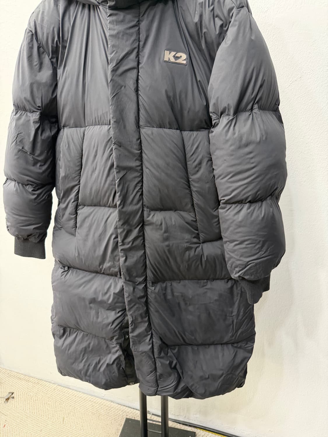 정품) K2 여성 블랙 오버핏 구스 롱패딩 85 상품이미지3