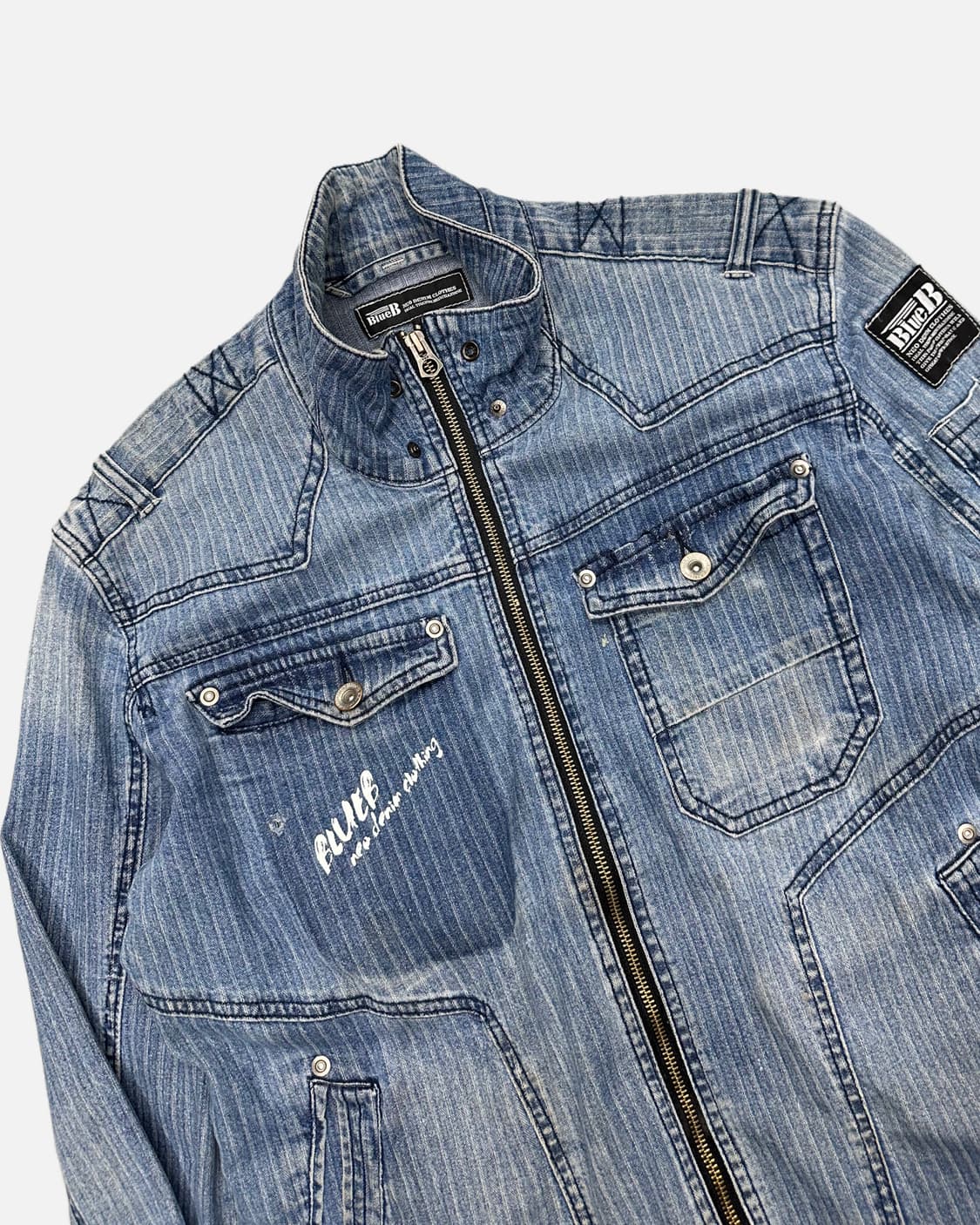 stripe denim work jacket 상품이미지3