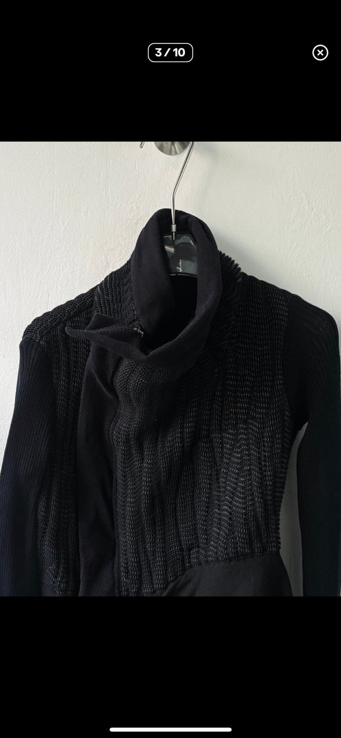 릭오웬스 블랙 다이애거널 라인 메쉬 자켓 상품이미지3