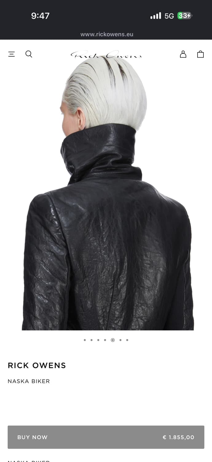 릭오웬스 나스카 레더 자켓 38 상품이미지5