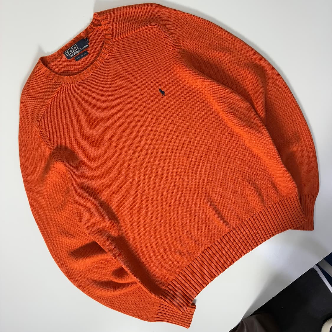  Polo  폴로 랄프로렌 자수 코튼 오렌지 니트 스웨터 상품이미지2