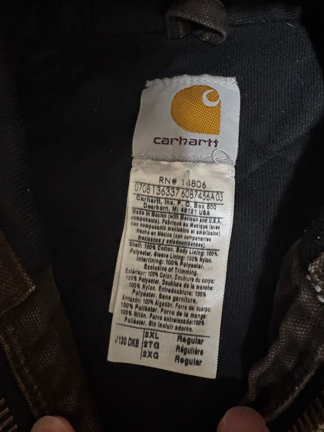 [2XL] 칼하트 빈티지 액티브 다크브라운 j130 dkb 상품이미지7