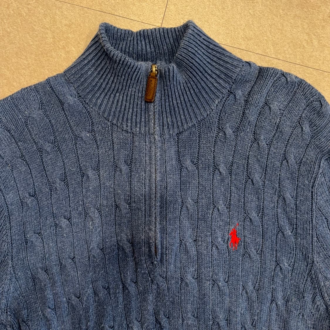 폴로 케이블 반집업 니트 상품이미지2