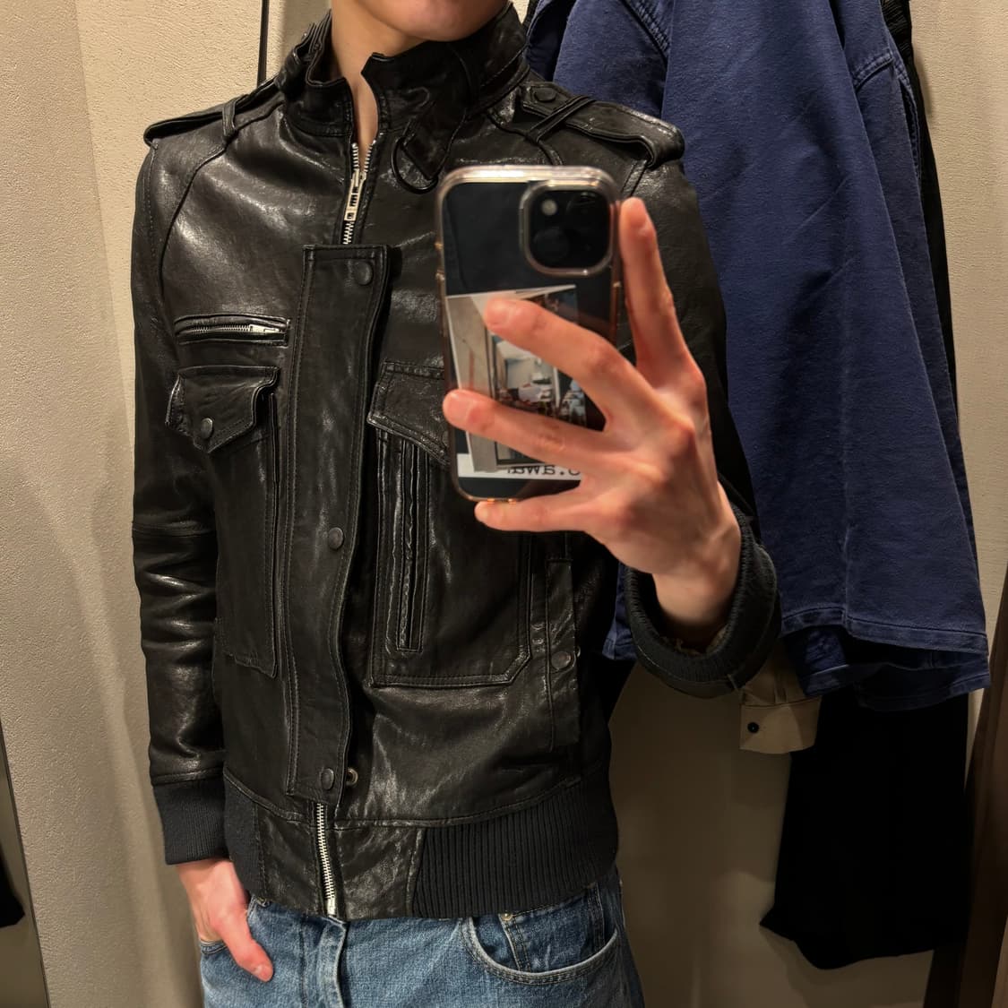 vtg lambskin m field jacket 상품이미지4