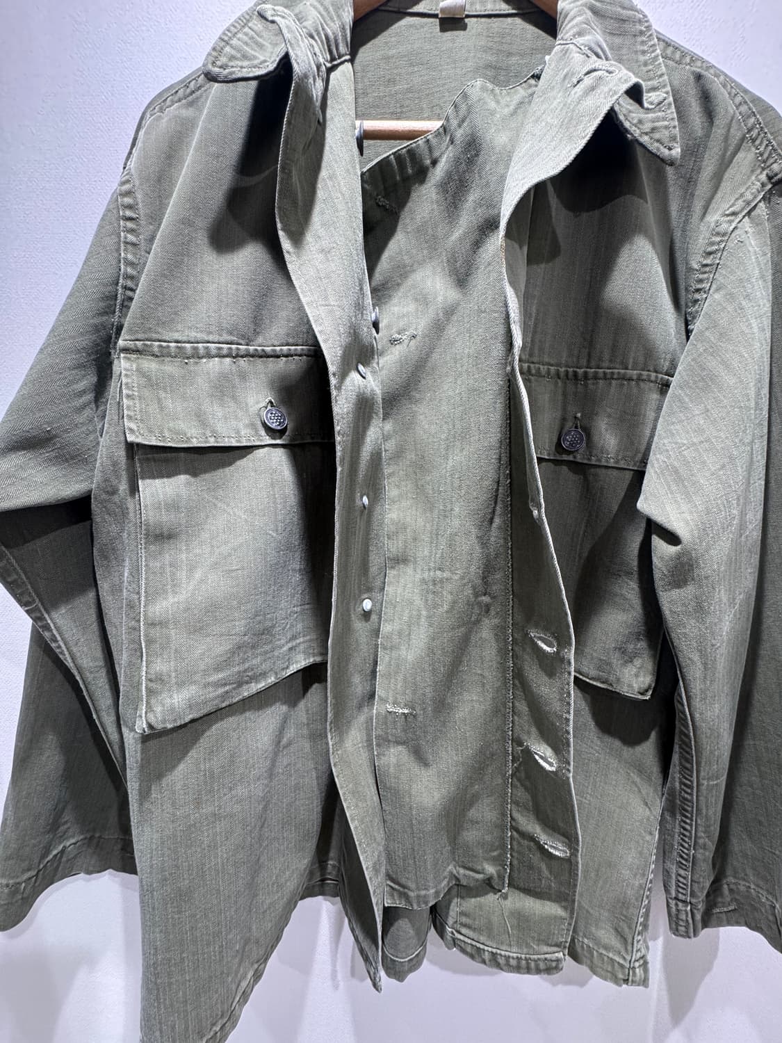 40s 미군 M43 HBT 유틸리티 셔츠 상품이미지6