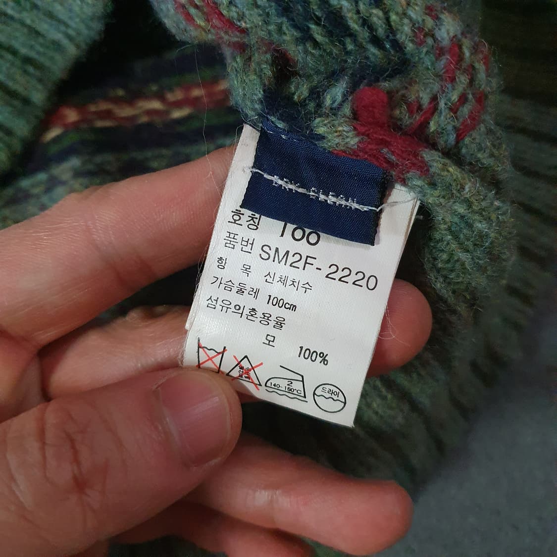 90s 폴로 페어아일 니트 스웨터 M 100 상품이미지5