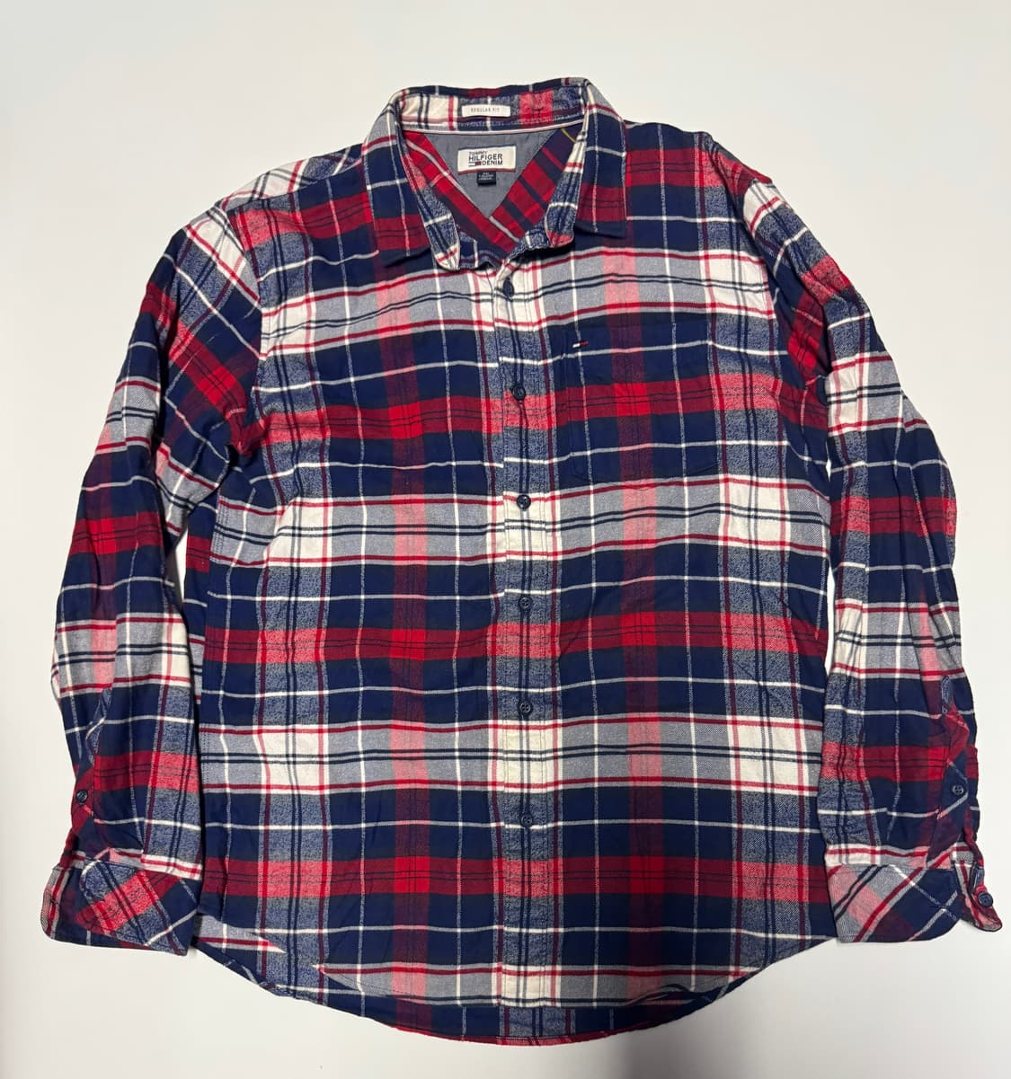 타미힐피거 레귤러핏 이쁜 코튼 체크셔츠 XL 상품이미지1