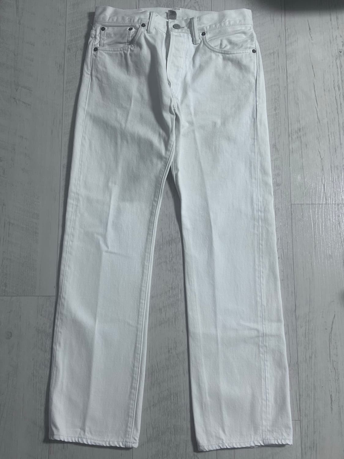 RRL 스트레이트 레그 크림/화이트 데님 팬츠 29x30 상품이미지1