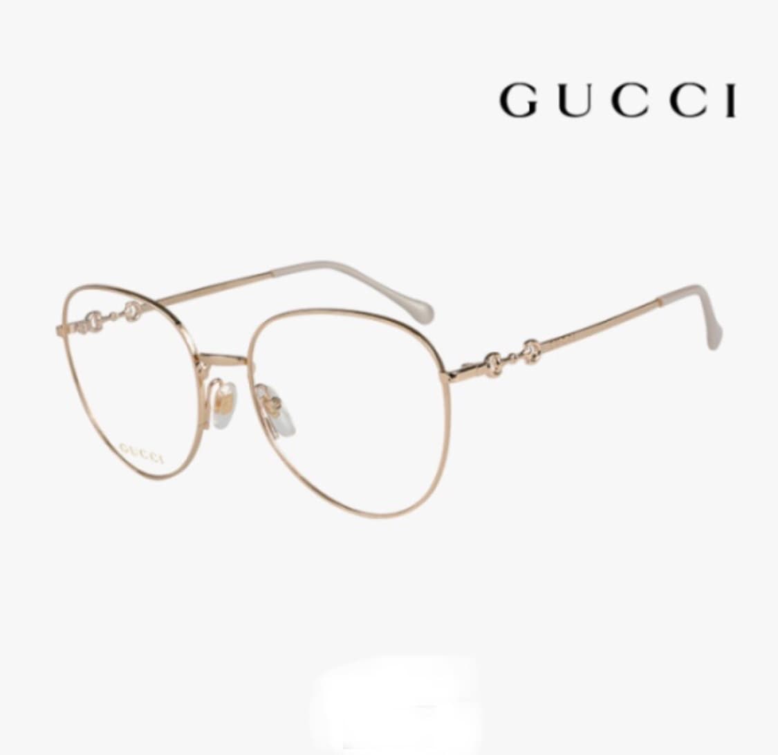 새상품 풀구성)구찌 홀스빗 샴페인골드 남녀안경테 상품이미지1