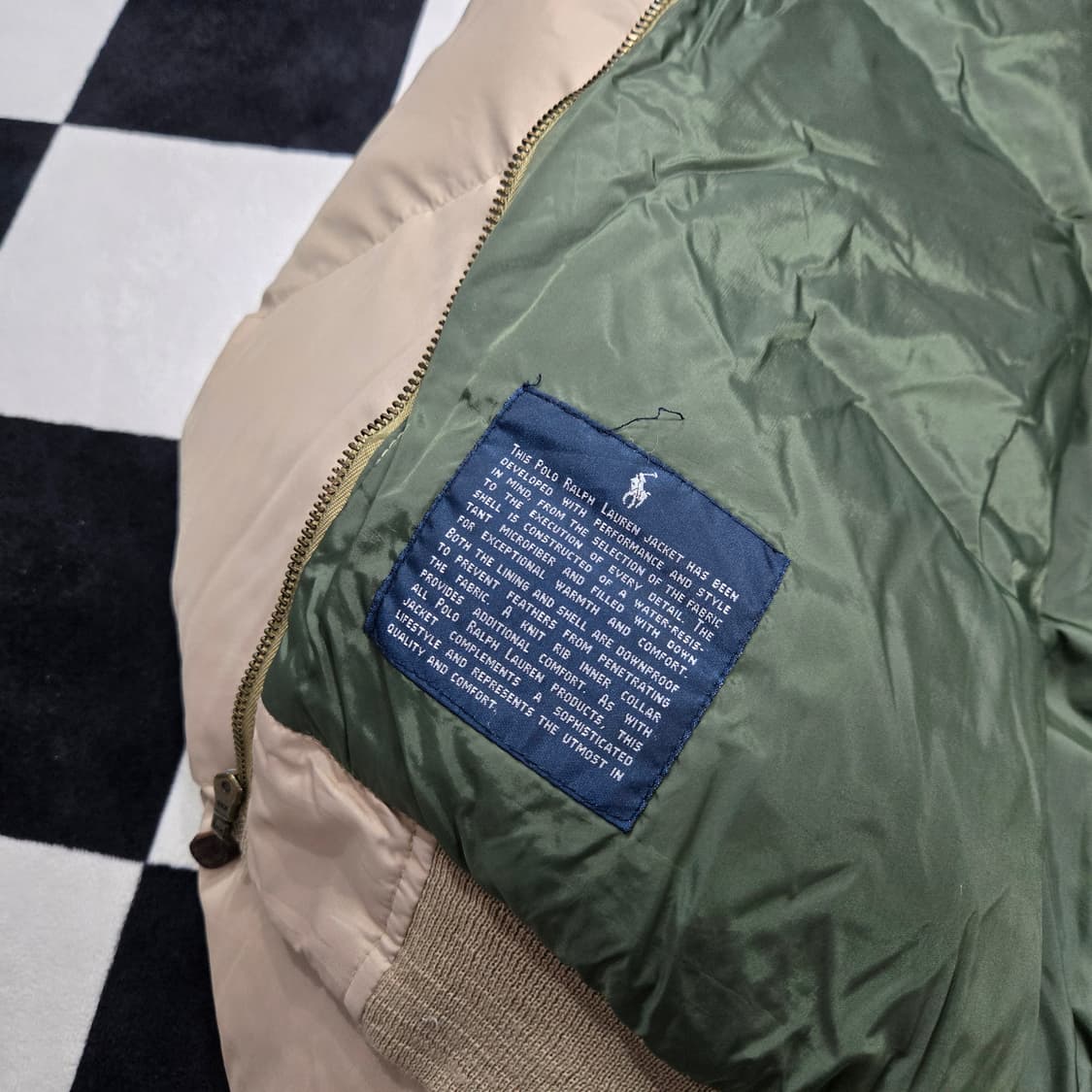 M 폴로랄프로렌 90s OG 푸퍼 패딩 베이지 made in usa 상품이미지7