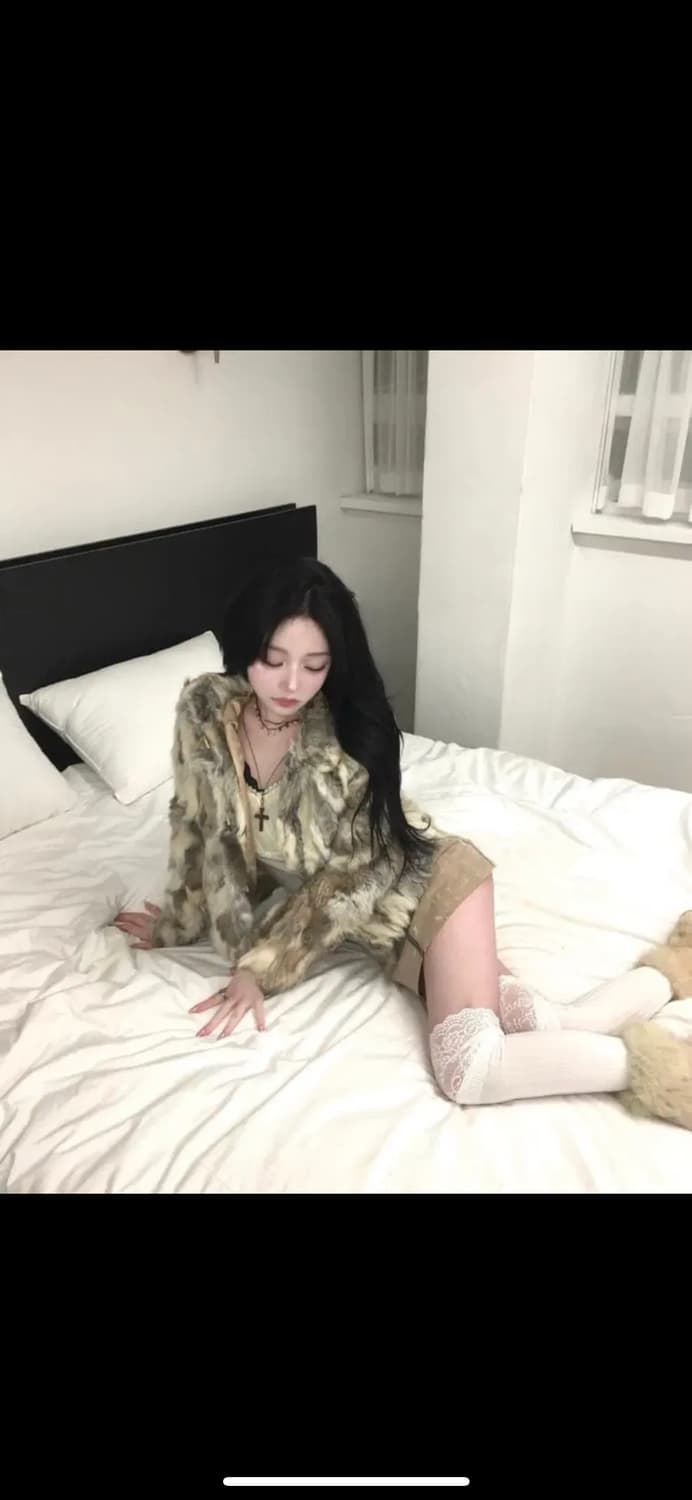 페어리 그런지 빈티지 믹스 퍼자켓 파우닝 샵오공이 데스라이즈 레이어룸 상품이미지3