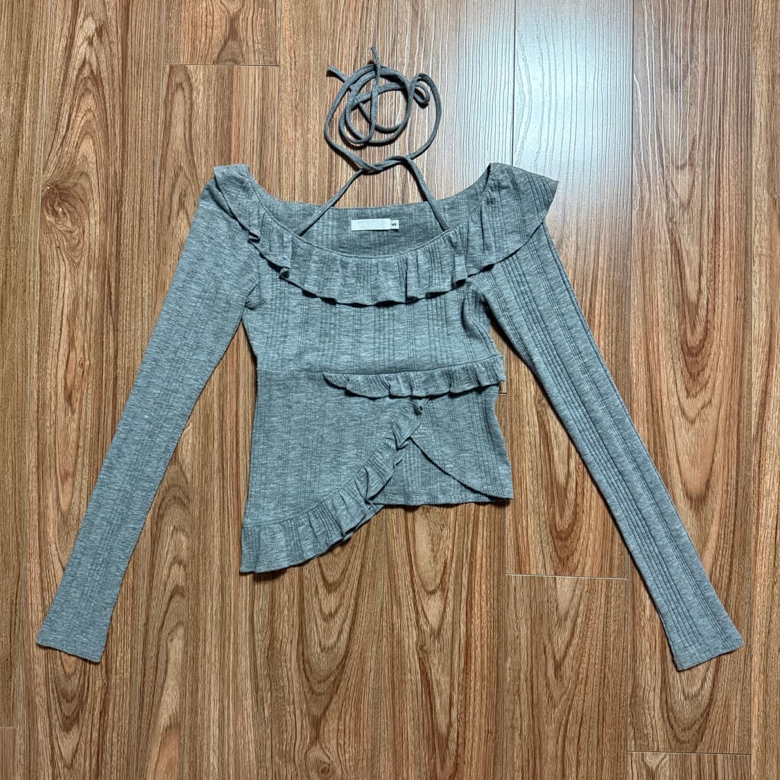 [단종] 쓰리타임즈 애니 탑 그레이 멜란지 상품이미지6