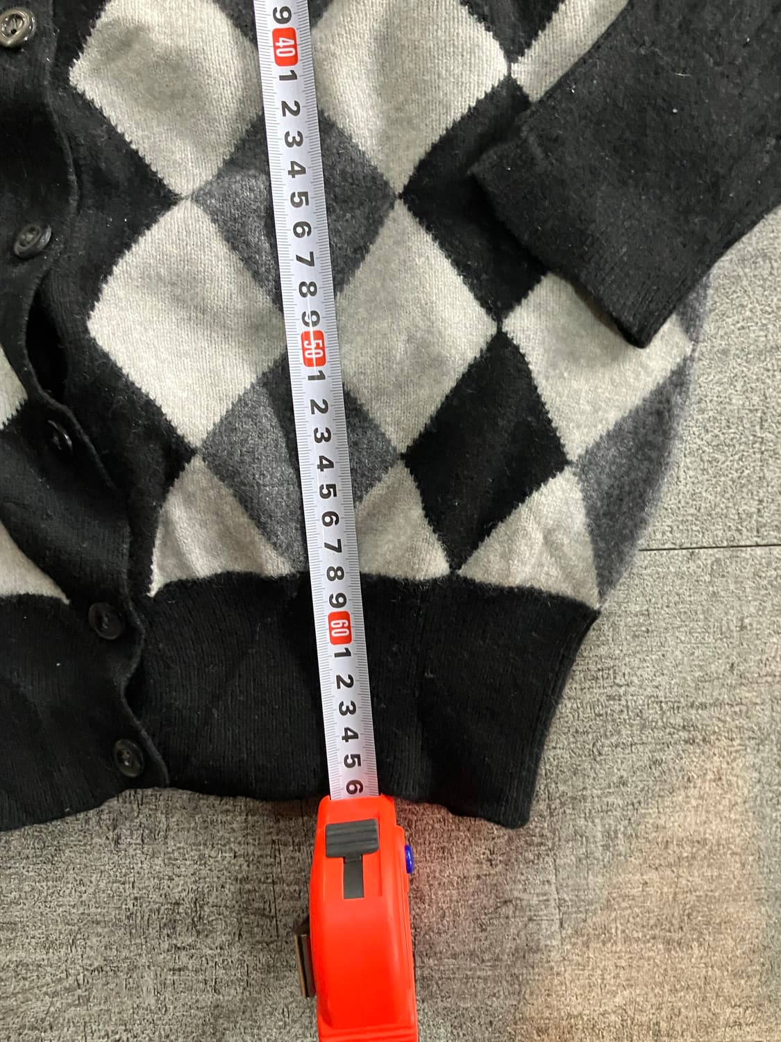 일본빈티지 Saintmarks 올드스쿨아메카지 혁오풍 아가일가디건 상품이미지3