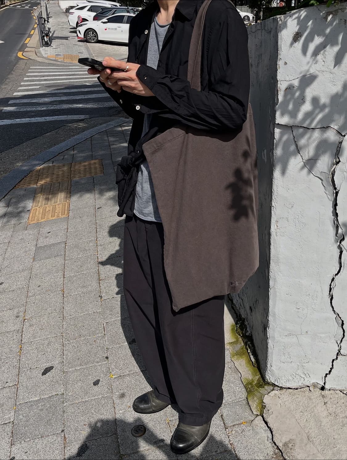 훕데두 그라데이션 레이스업 레더부츠 상품이미지2