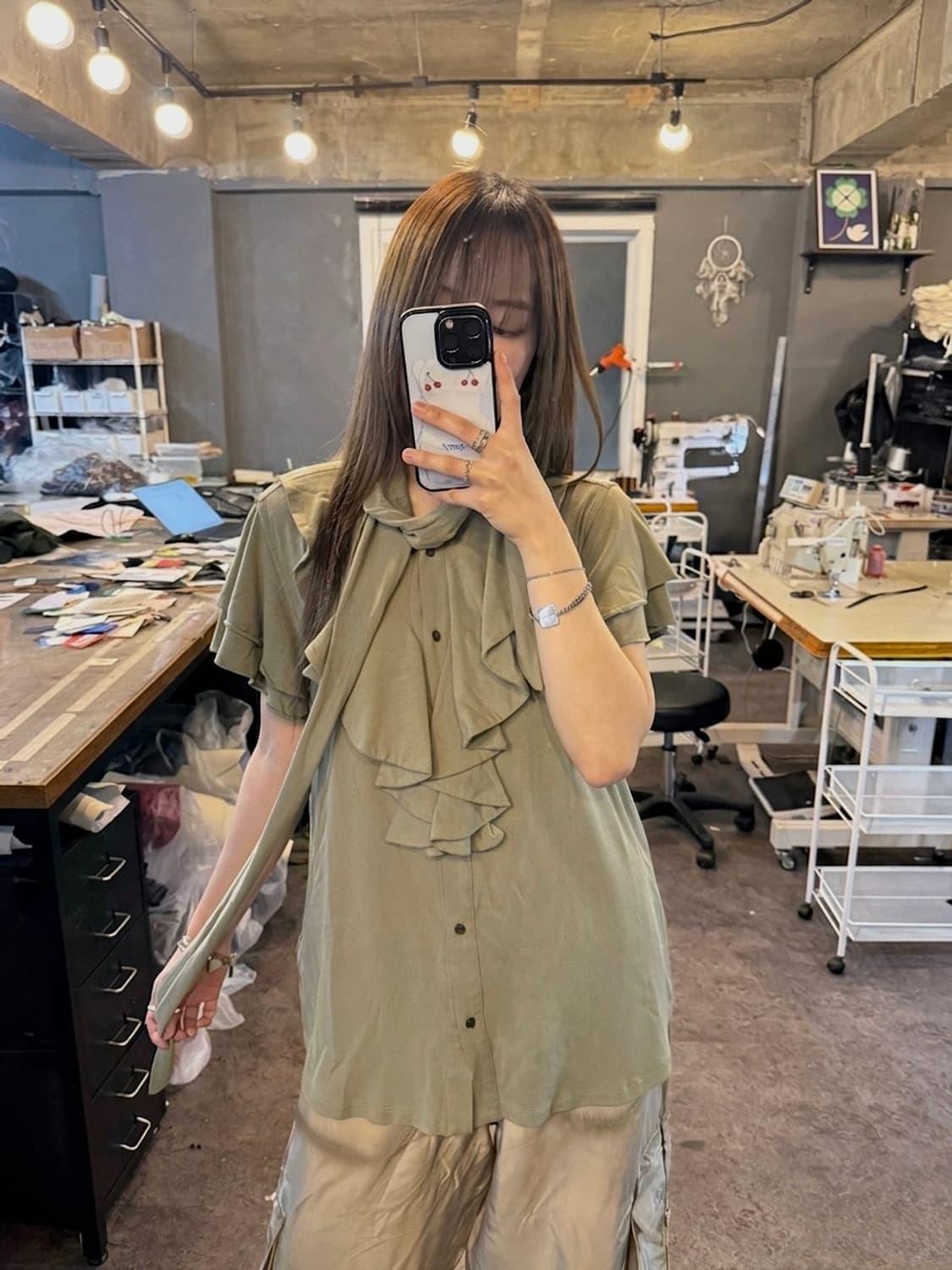 Lauren Ralph Lauren Ruffle Blouse 상품이미지3