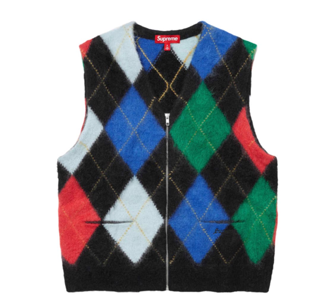 슈프림 아가일 베스트 supreme 상품이미지1