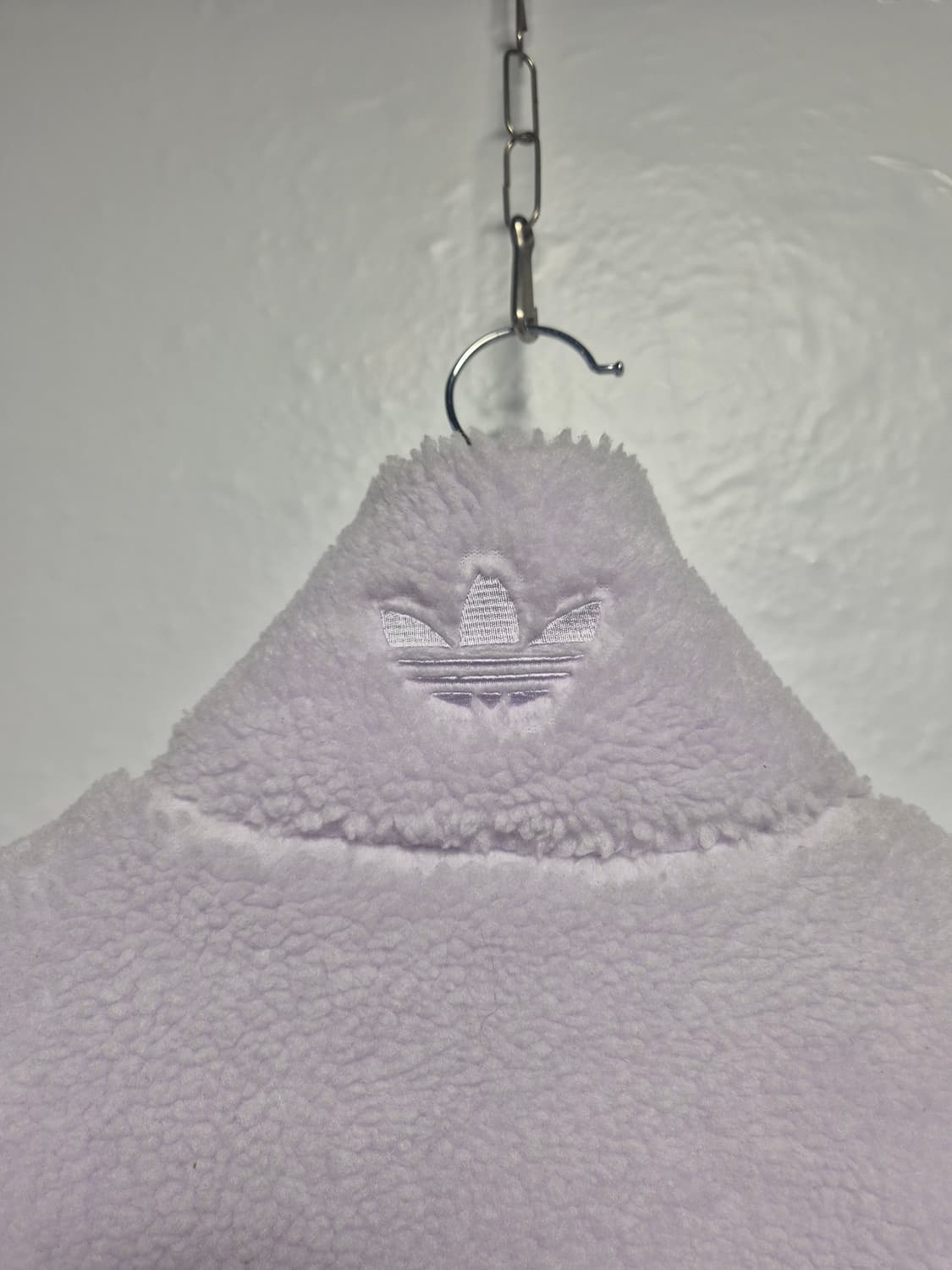 아디다스 쉐르파 퍼 플리스 자켓 라벤더 L사이즈(상태A급) 상품이미지4