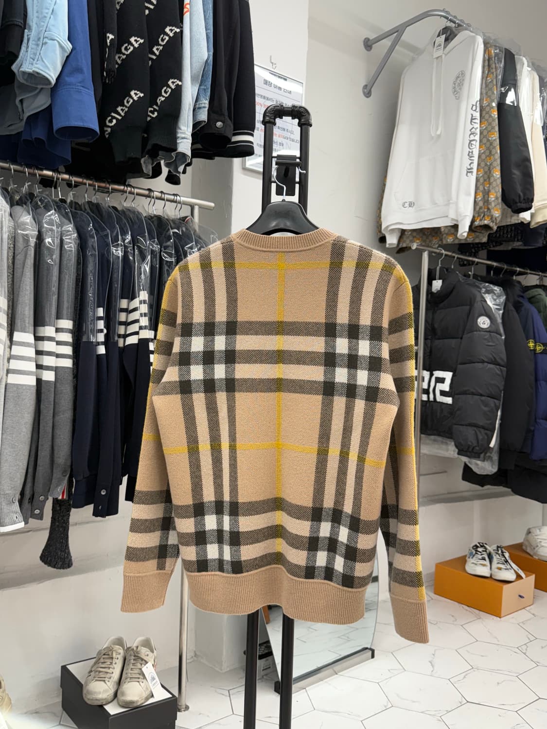 [M] 버버리 캐시미어 체크 니트 상품이미지2