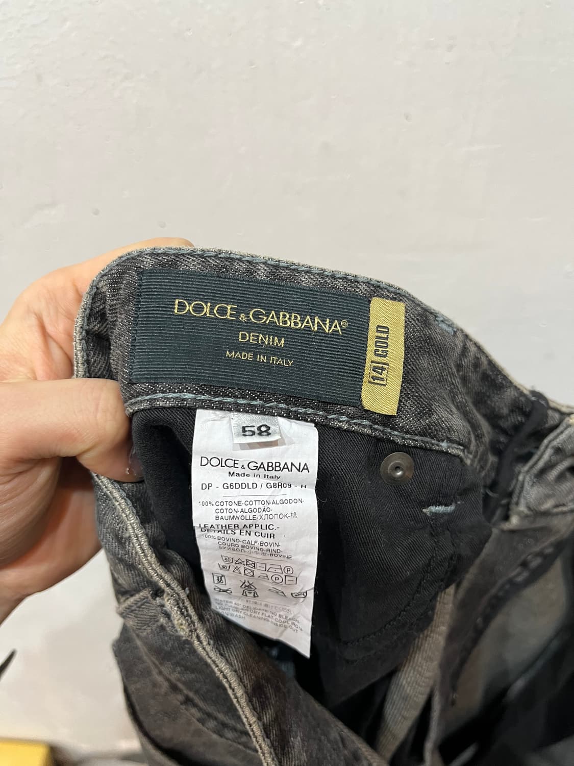 돌체앤가바나 14골드 디스 워시드 블랙 데님팬츠  상품이미지10