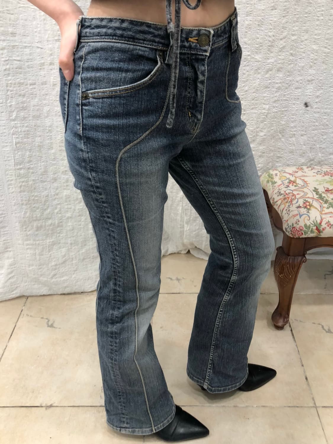 curve lined jeans 상품이미지2