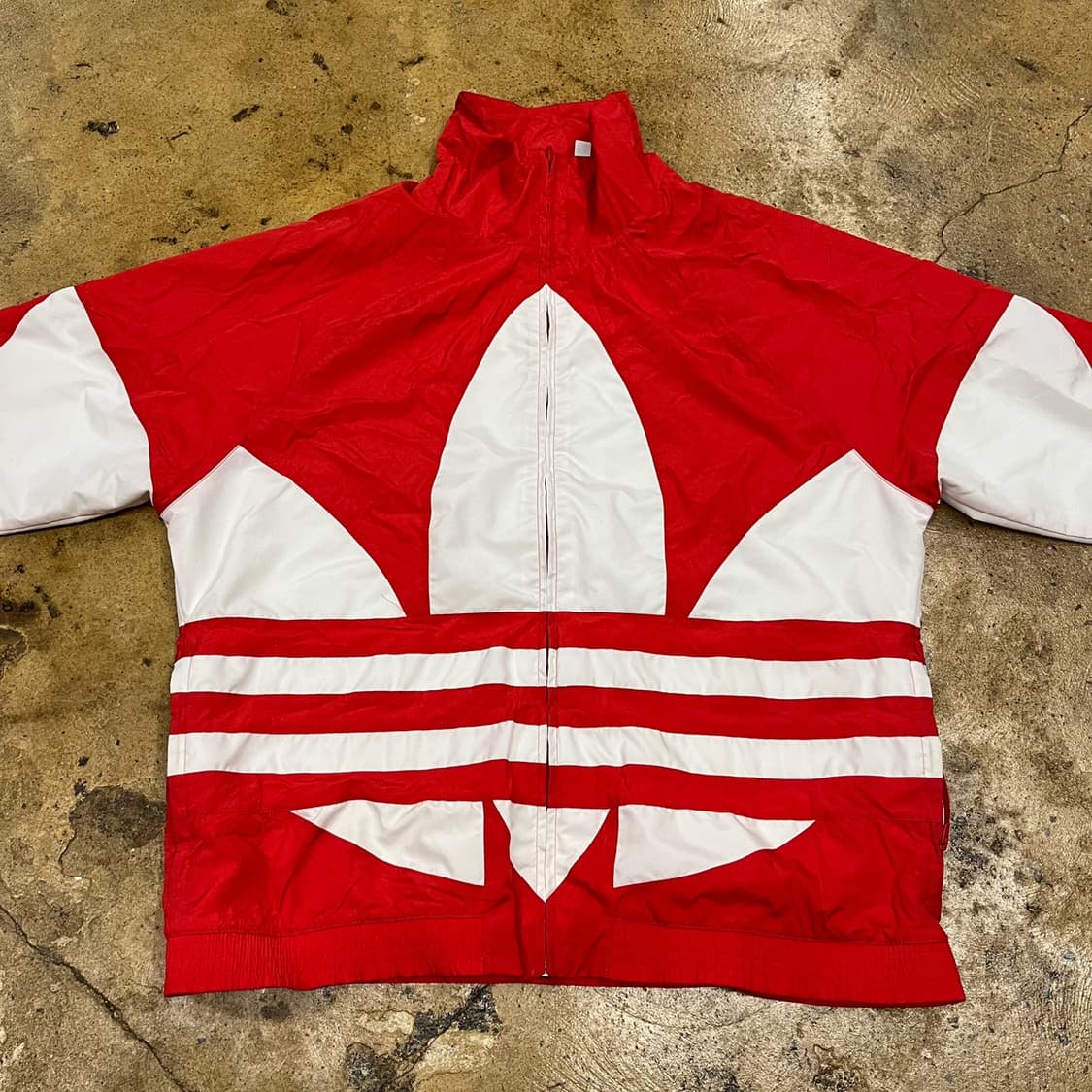 [정품/2XL] 아디다스 빅트레포일 바람막이 레드 b8 상품이미지3