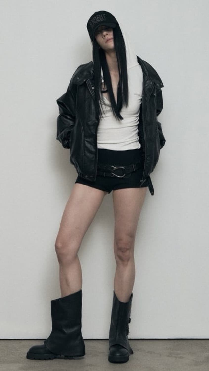 보헤미안서울 하이넥 모토자켓 오버핏 상품이미지2