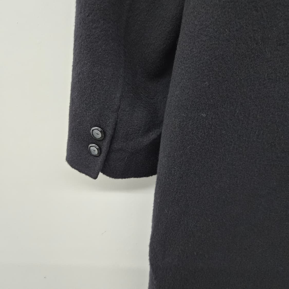캐시미어 100% 검정색 더블 롱코트 여성 M 상품이미지8
