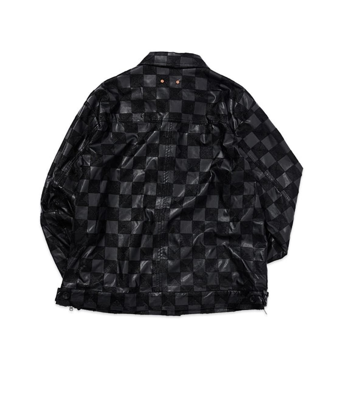 앤더슨벨 포 레더 체커보드 트러커 자켓 awa420m(BLACK) 상품이미지2