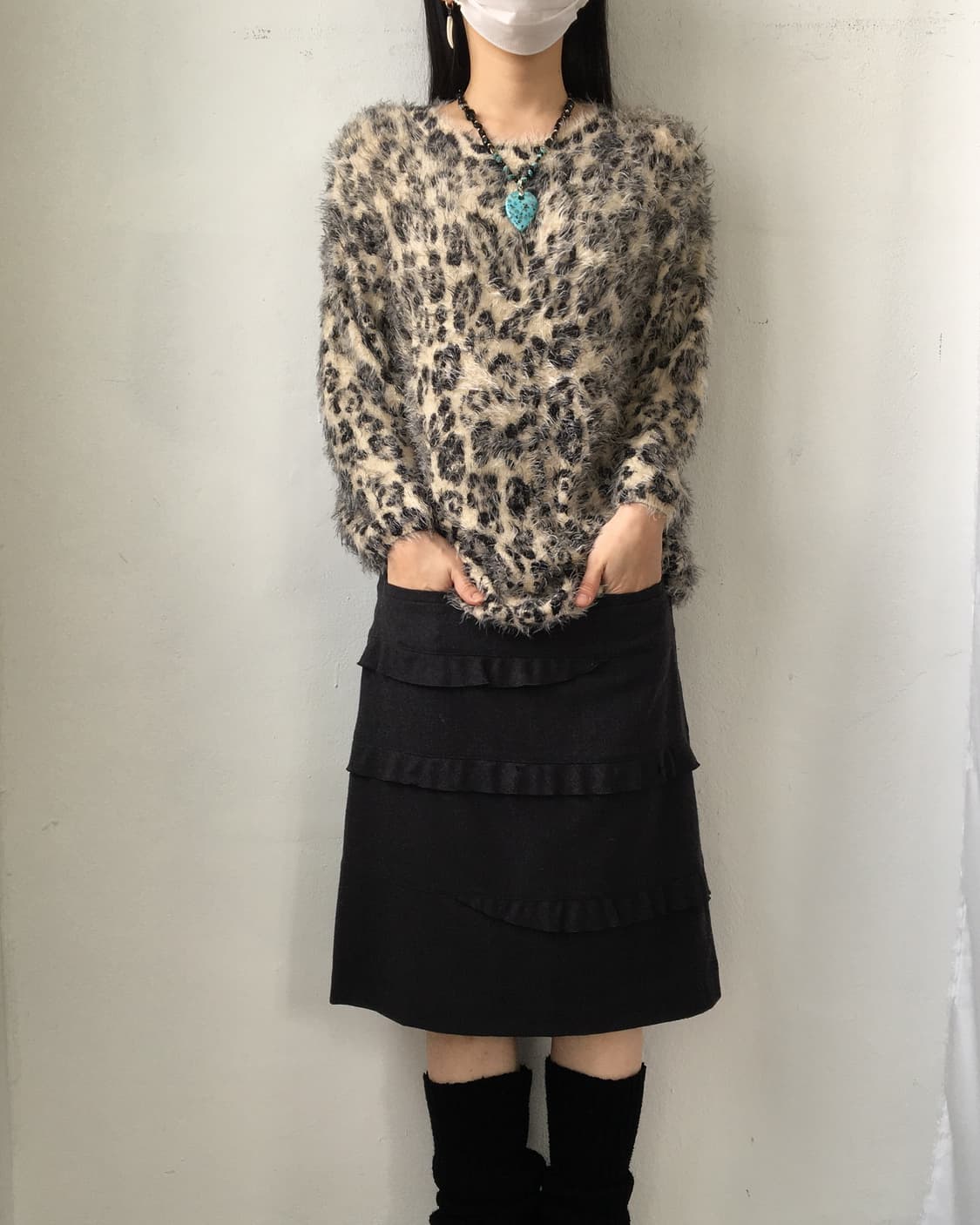 Leopard pattern fluffy knit 상품이미지6