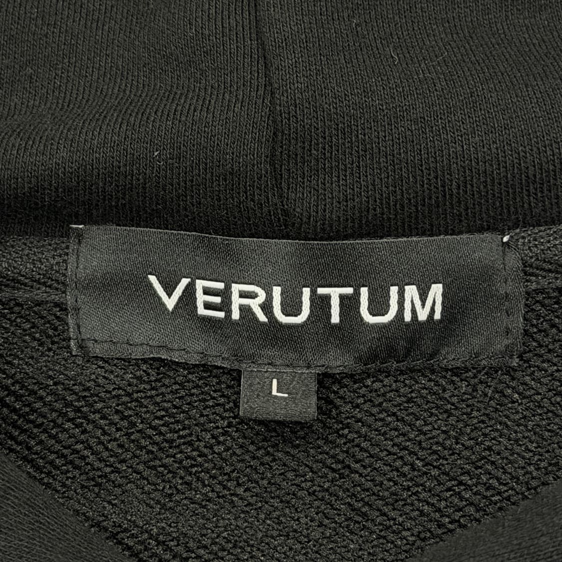 베루툼 웨이브 로고 사이드 패널 스웻 후드티 블랙 L 상품이미지5
