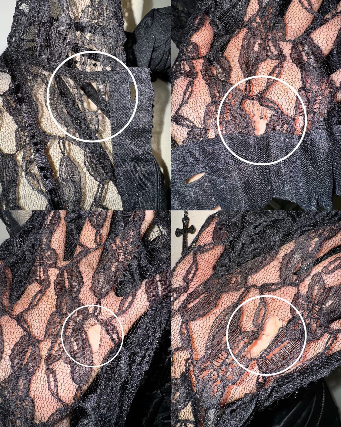 레이스 시스루 고스 데일리 셔츠 상품이미지7