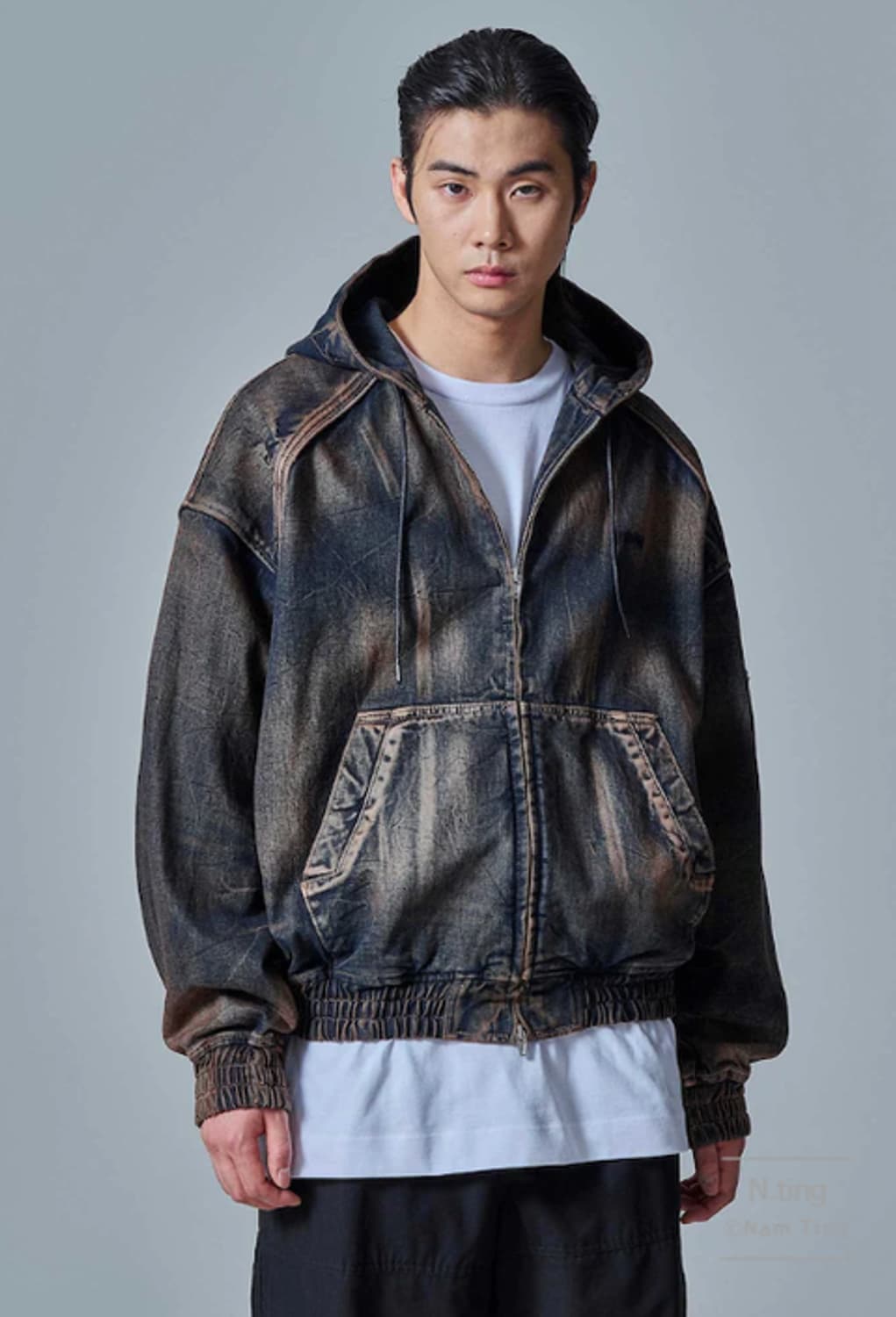 준지 24FW 컬렉션 후드 데님 마원 점퍼 상품이미지1