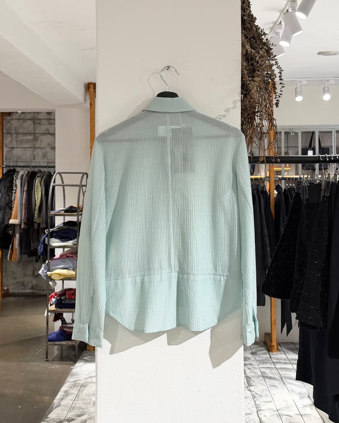 mm6 민트 시어서커 카라 집업 자켓 상품이미지6