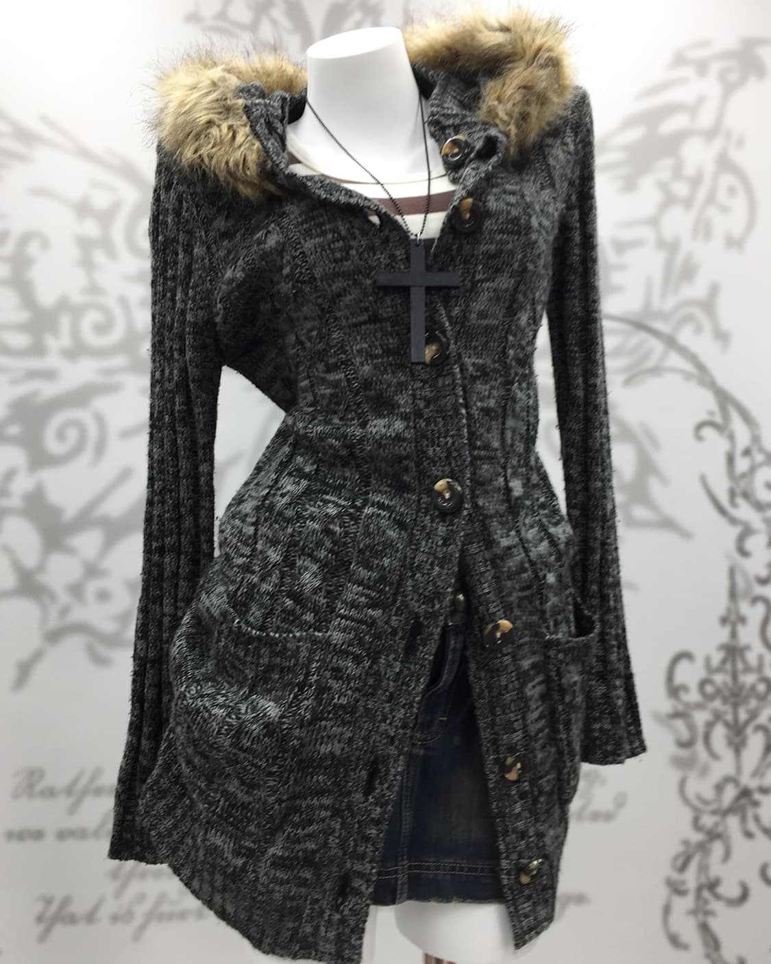 00's archive wolf-jaw knit cardigan 상품이미지2